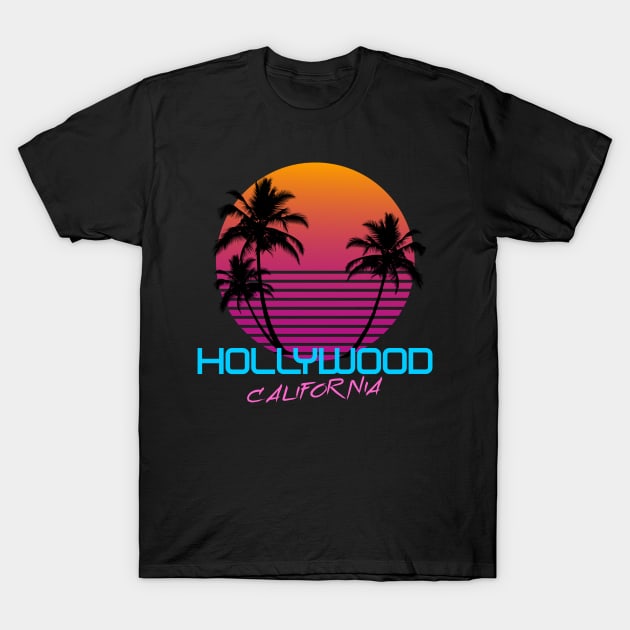 Hollywood California T-Shirt by OCSurfStyle